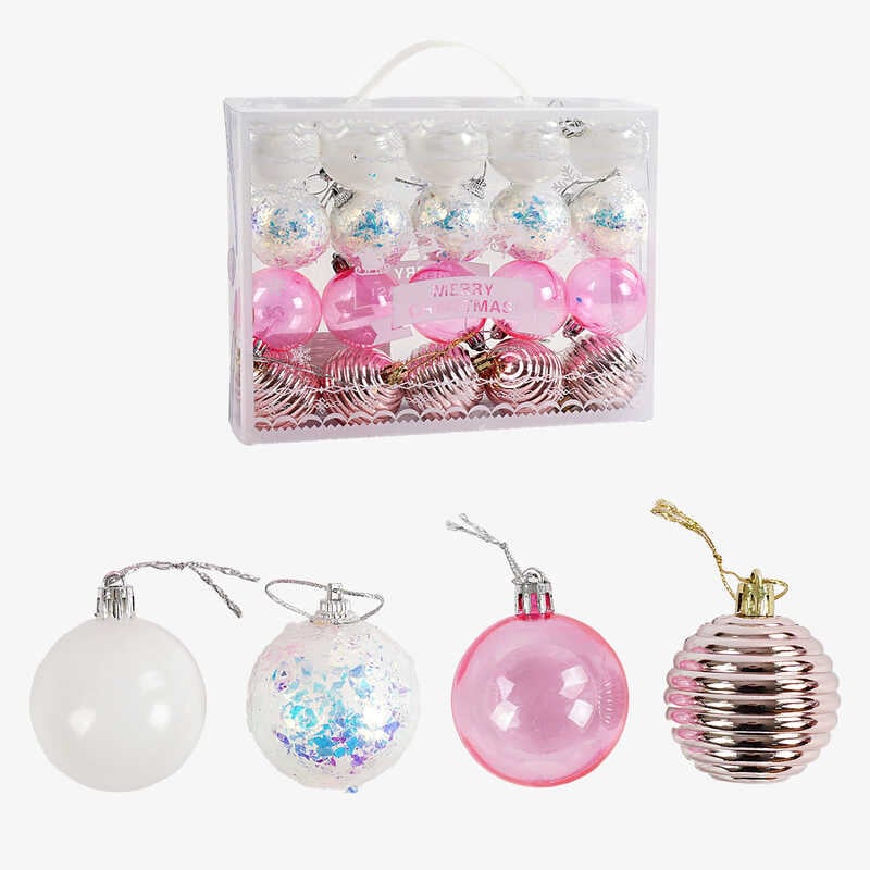 Новорічні прикраси C 67339 (72) кульки, D = 4,5 см, у слюді