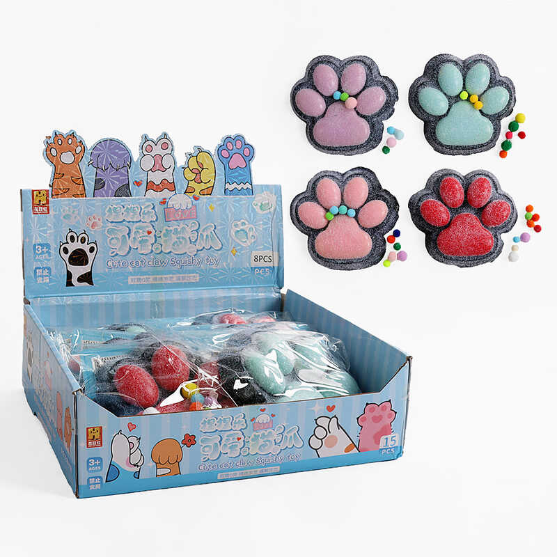 Гра антистрес C 72620 (24) ЦІНА ЗА 8 ШТУК В БЛОЦІ, “Лапка”, м’які кульки, в коробці