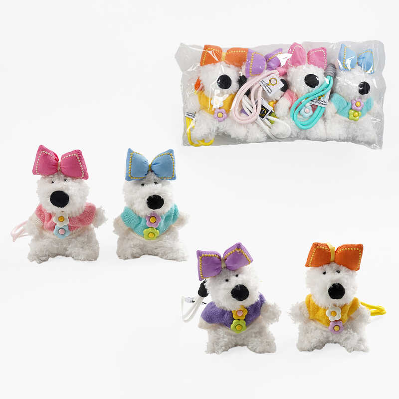 Брелок C 70738 (150) ЦІНА ЗА 4 ШТУКИ В УПАКОВЦІ, “Песик”, карабін, шнурок, в пакеті