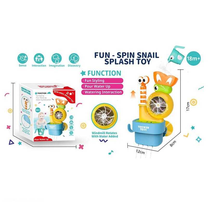 Гра для ванни  52121 (36) "Равлик", рухомі елементи, лійка, присоски, в коробці