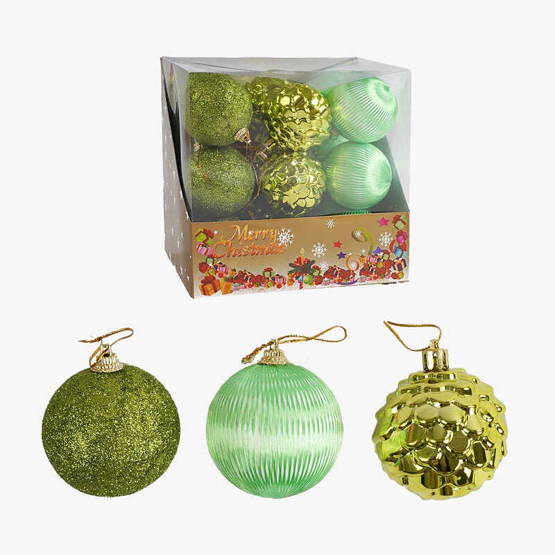 Новорічні прикраси C 67461 (36) кульки, 18 штук, діаметр 5,5см, в коробці