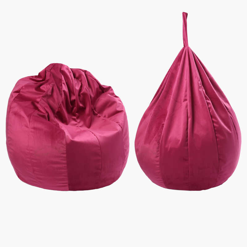 гр Крісло-мішок "Груша" 36867 колір бордовий (1)  чохол — меблевий велюр, наповнювач — пінопластові кульки, внутрішній чохол,  в пакеті