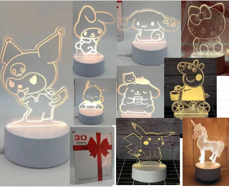 Нічник C 69332 (100) від батарейок та від мережі, пульт дистанційного керування, зміна кольорів та режимів світла, в коробці, ВИДАЄТЬСЯ МІКС ВИДІВ