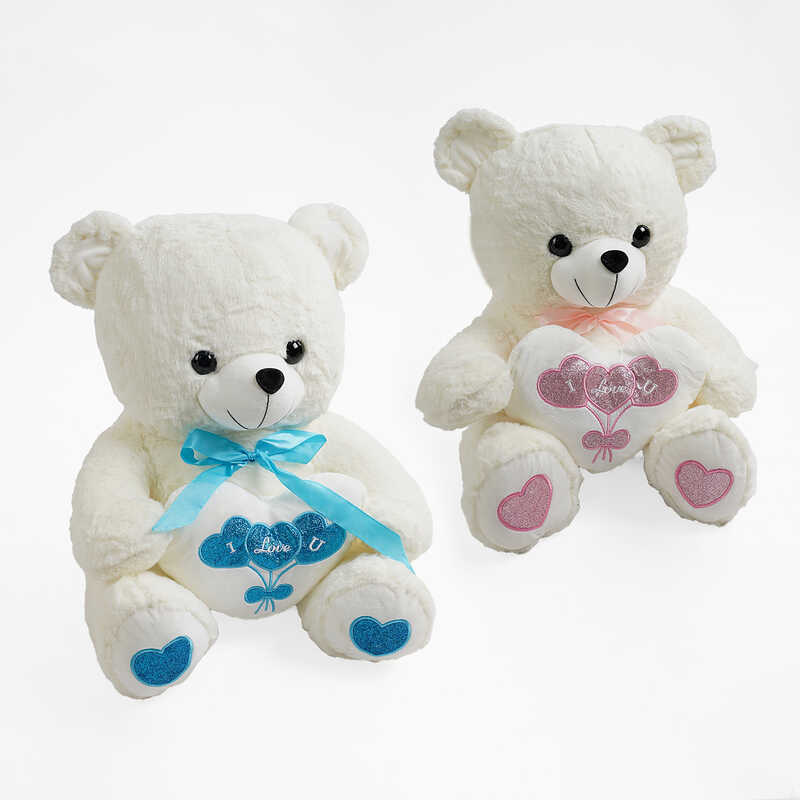 М`яка іграшка M 17379 (30) “Ведмедик”, 2 види, висота у сидячому положенні 42 см