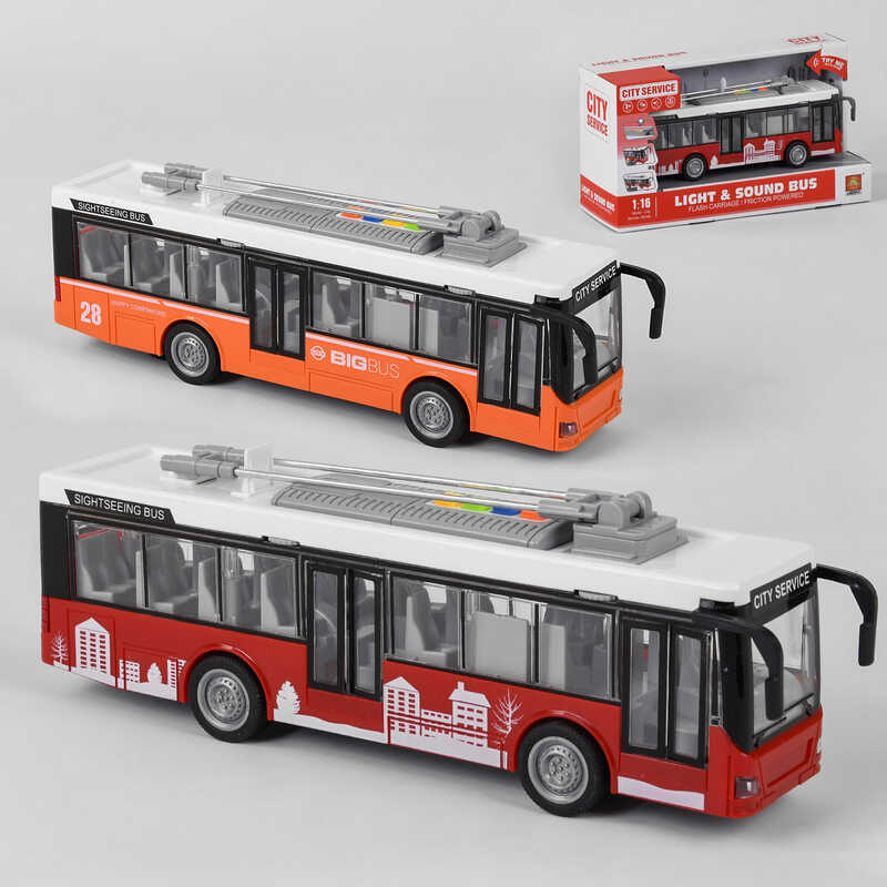 Тролейбус WY 911 AB (24) 2 види, інерція, світло, звук, в коробці