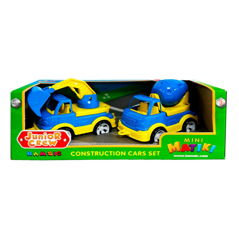 гр Набір машин "Mini Matiki" (бетонозмішувач, екскаватор) 002/14 (24) "Bamsic", 2 машинки, в коробці