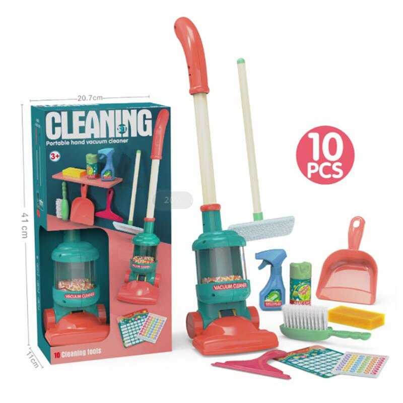 Набір для прибирання XG 2-38 B (12) вакуумний пилосос, швабра, щітка, наліпки, в коробці