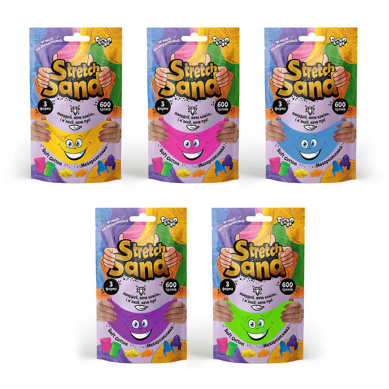 гр Кінетичний пісок "Stretch sand" STS-04-01U (8) пакет 600г "Danko Toys"