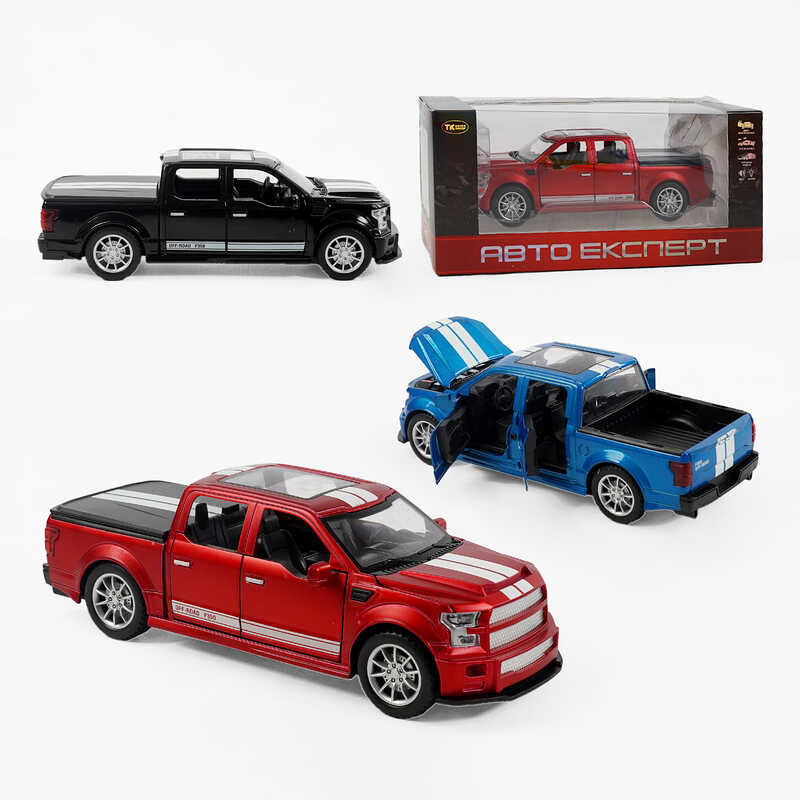 Машина TX 33018 (48) "Авто Експерт", 3 види, металопластик, масштаб 1:22, світло, звук, інерція, відчиняються двері, багажник та капот, в коробці, ВИДАЄТЬСЯ МІКС ВИДІВ