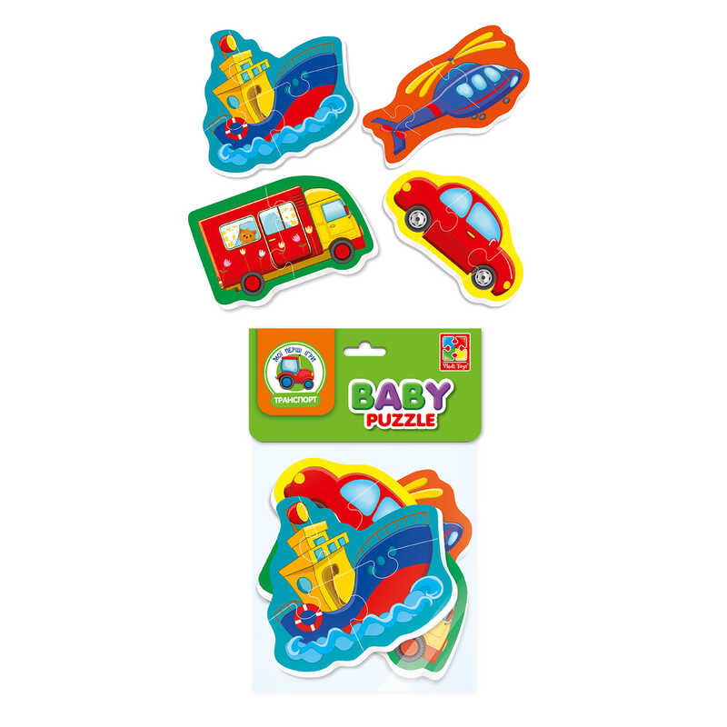 гр Пазли бейбі "Транспорт" VT 1106-96 (50) укр., "Vladi Toys", у пакеті