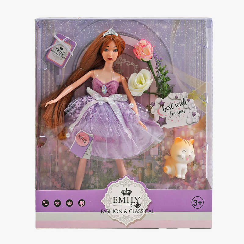 Лялька QJ 118 C (48/2) висота 30 см, вихованець, квіти, в коробці