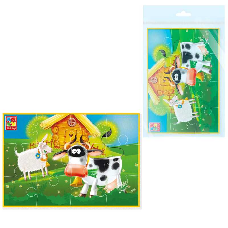 гр Пазли м'які А4 "Малюк зможе. Ферма" VT1103-97 (50) "Vladi Toys", в пакеті