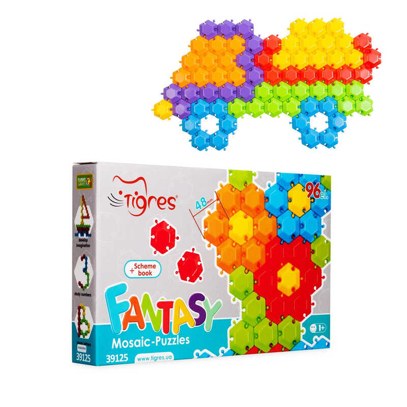 гр Мозаїка "Фантазія" 39125 (13) "Tigres", 96 елементів, в коробці