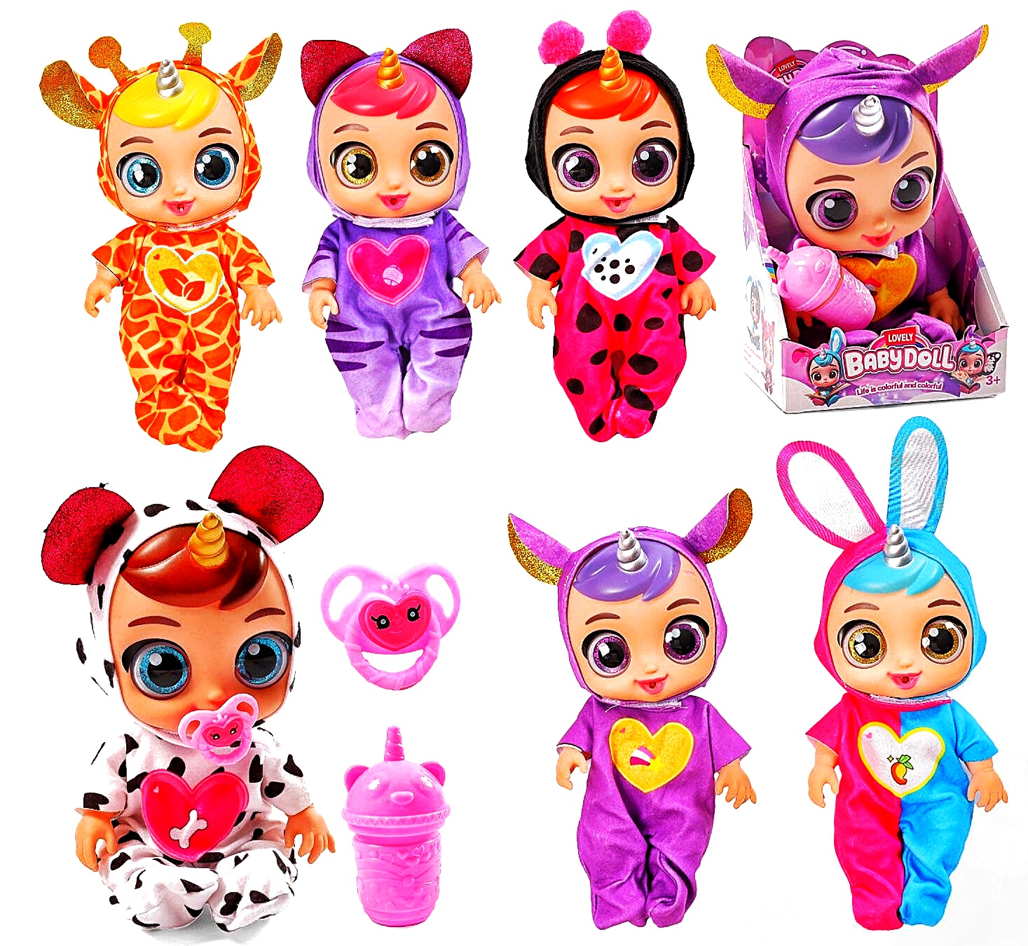 Лялька 217 «Baby Doll» , 6 видів, гумова, висота 24см, говорить, сміється, плаче, знімний одяг, рухливі кінцівки, пляшечка, пустушка, в коробці