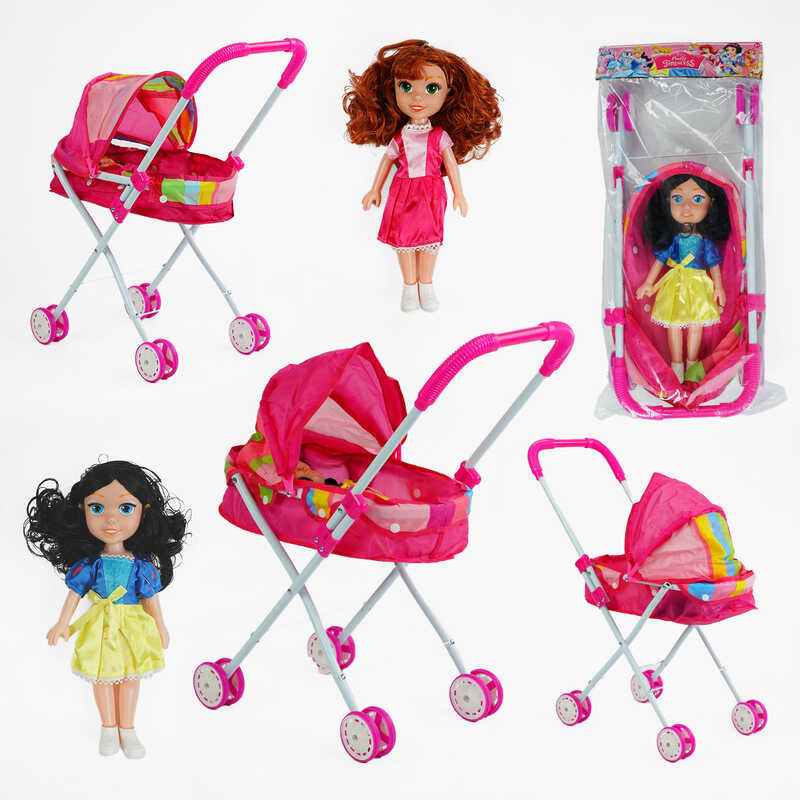 Візок з лялькою YL 1016 B (36) висота ляльки 35 см, у пакеті