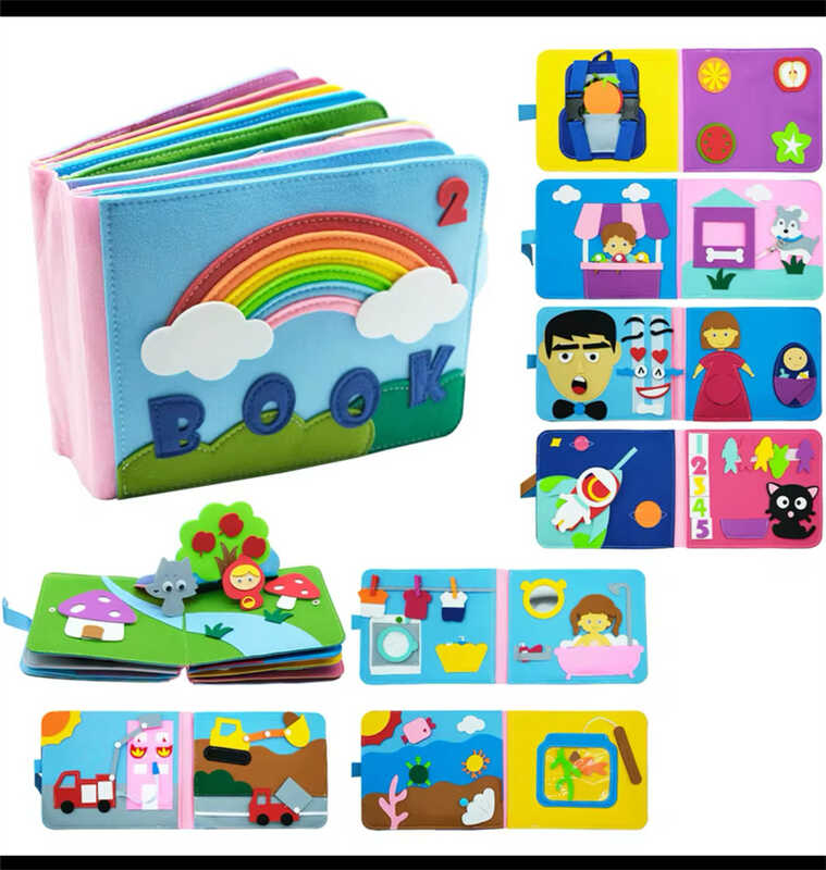 М'яка книжка-бізіборд C 70903 (24) фетр, елементи на липучках, сюжетні ігри, в пакеті