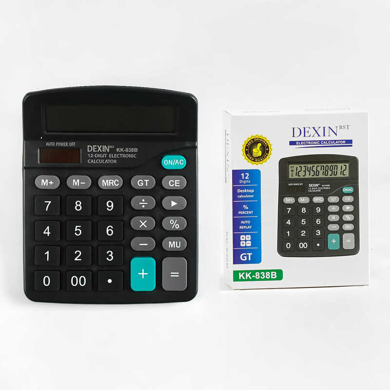 Калькулятор C 62166 (80) настільний, сонячна батарея, від батарейки, в коробці