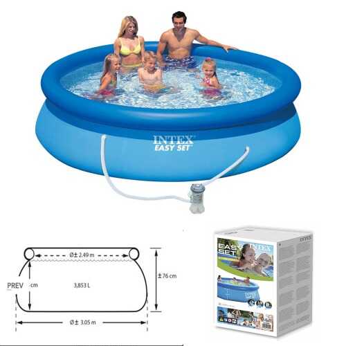 Intex Басейн наливний 28118 NP (1) 305х61см, об'єм = 3077л, з фільтр-насосом (1250 л/год)