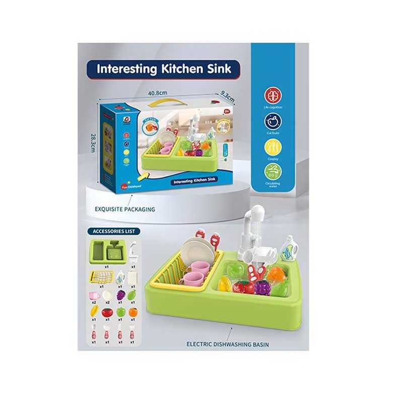 Мийка для посуду CY 8036 B (18/2) автоматична подача води, сушарка, посуд, фрукти на липучках, в коробці