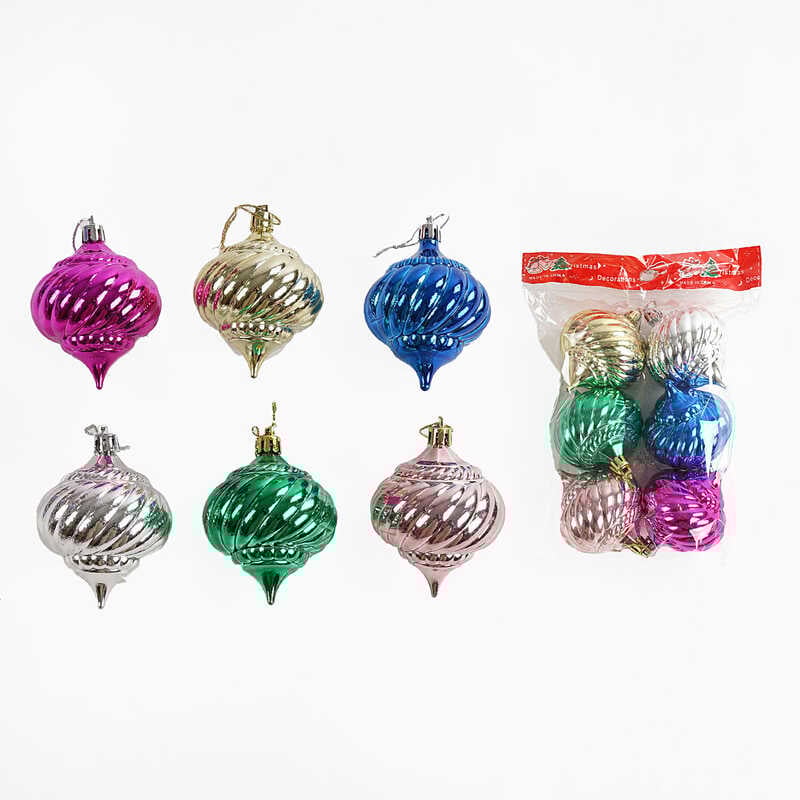 Новорічні прикраси C 67973 (120) 6 штук, бурульки, висота 8 см, у пакеті