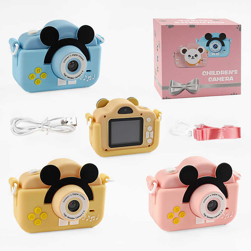 Фотоапарат C 66633 (100) 3 кольори, фронтальна камера, дріт для підзарядки, звук, фото, відео, ігри, роз’єм для SD карти, ремінець, в коробці, ВИДАЄТЬСЯ ТІЛЬКИ МІКС ВИДІВ