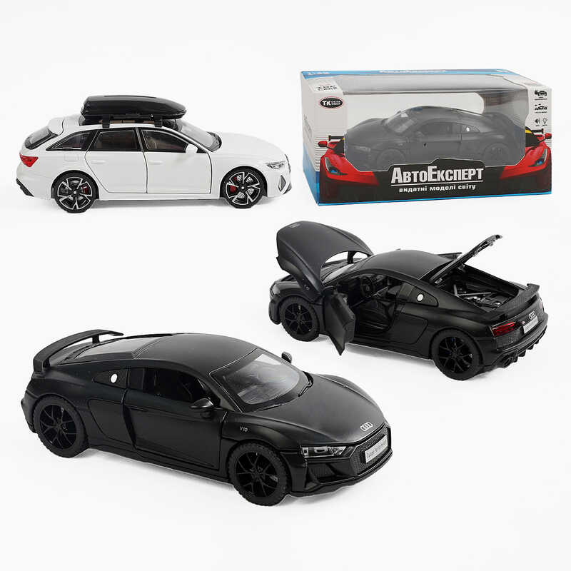 Машинка 37610 (48/2) "Авто Експерт" 2 види, металопластик, 1:32, звук, світло, інерція, відкриваються двері, в коробці