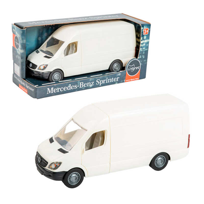 гр Автомобіль "Mercedes-Benz Sprinter" вантажний білий 39651 (4) "Tigres" 1:24, гумові колеса, двері відчиняються, кермо підіймається, в коробці