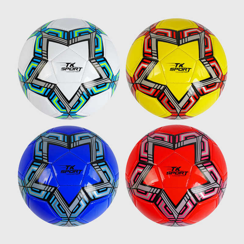 М`яч футбольний C 50201 (60) "TK Sport" 4 види, матеріал TPU, вага 320-340 грамів, розмір №5, ВИДАЄТЬСЯ ТІЛЬКИ МІКС ВИДІВ