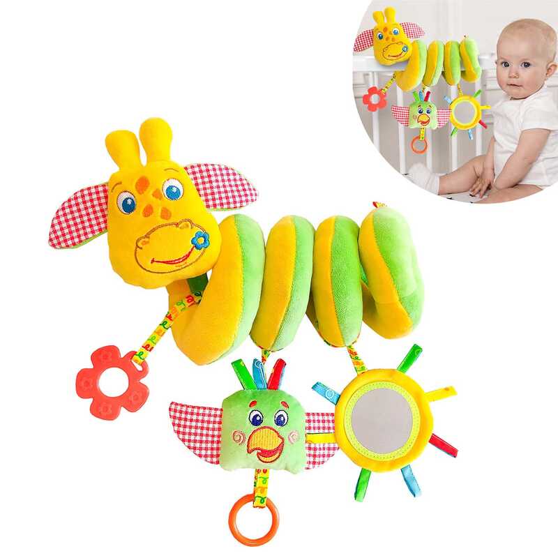 гр Розтяжка-спіраль МС 110208-01 Зоо (5) "Масік"  Жираф, пискавка, 3 підвіски, у пакеті