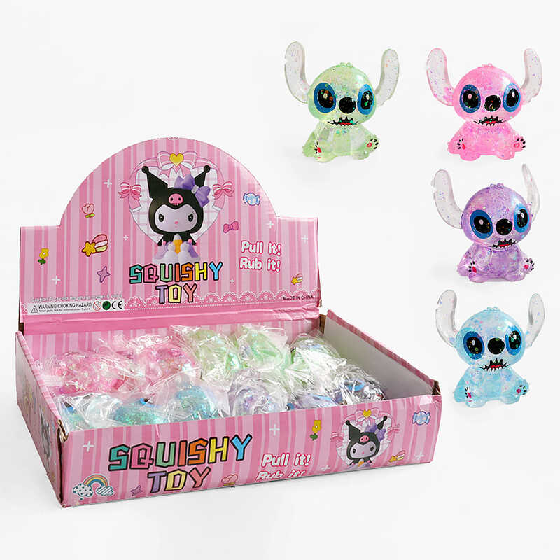 Гра антистрес C 72758 (24) ЦІНА ЗА 12 ШТУК В БЛОЦІ, герой, гелеве наповнення, блискітки, розмір 7х3.5х8.5 см, в коробці