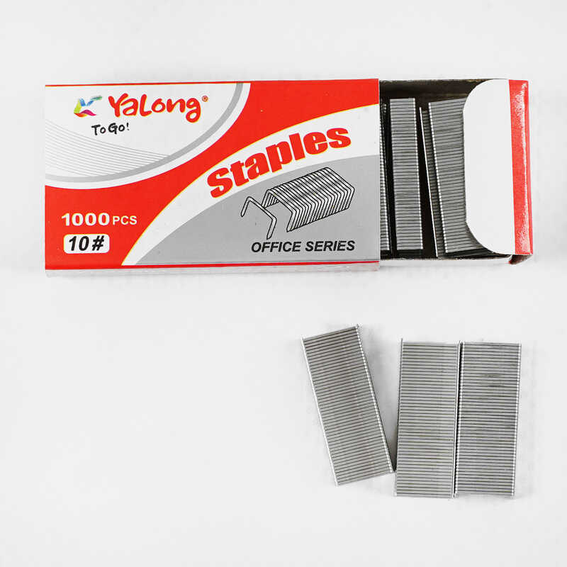 Скоба канцелярська С 62163 №10/6 1000шт (100) ЦІНА ЗА 10 ПАЧОК В БЛОЦІ