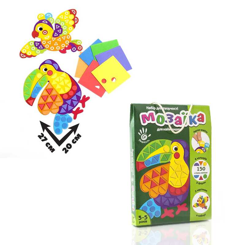 гр М`яка фігурна мозаїка. Тукан VT4511-02 (укр) (12) "Vladi Toys"