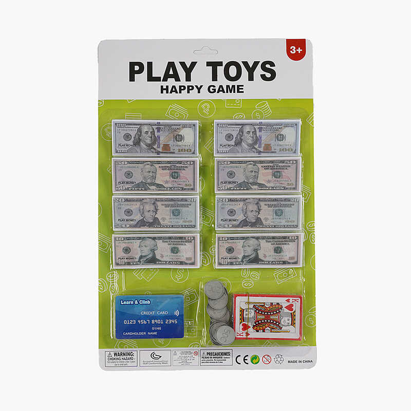 Гроші 929-082 B (144/2) банкноти, монети, картка, гральні карти, на листі