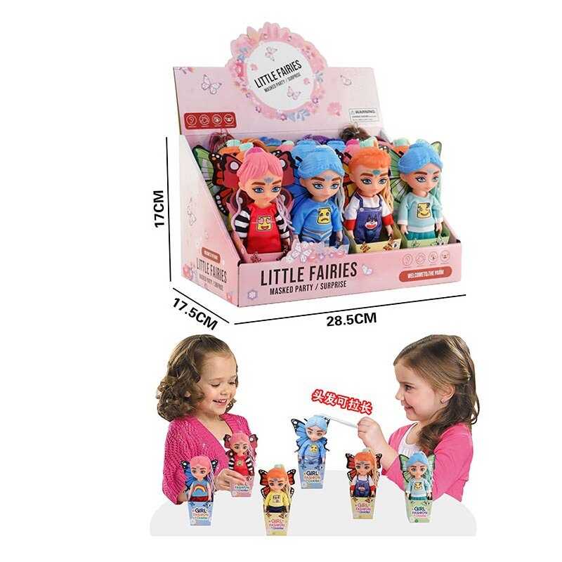 Набір ляльок LK 1436 A-13 (24/2) ЦІНА ЗА 16 ШТУК В БЛОЦІ, 16 см, силіконове волосся, в коробці