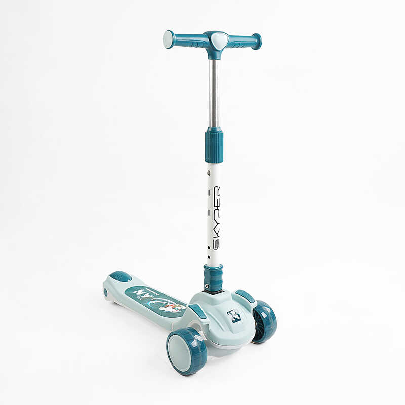 Самокат триколісний "Skyper" RS-46204 (8) колеса PU 125х40мм зі світлом, музика та підсвічування платформи, кермо складне