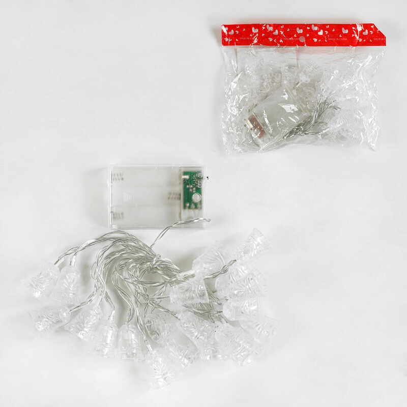 Гірлянда C 61488 (200) "Дзвоники", на батарейках, жовте світло, 2 режими, у пакеті