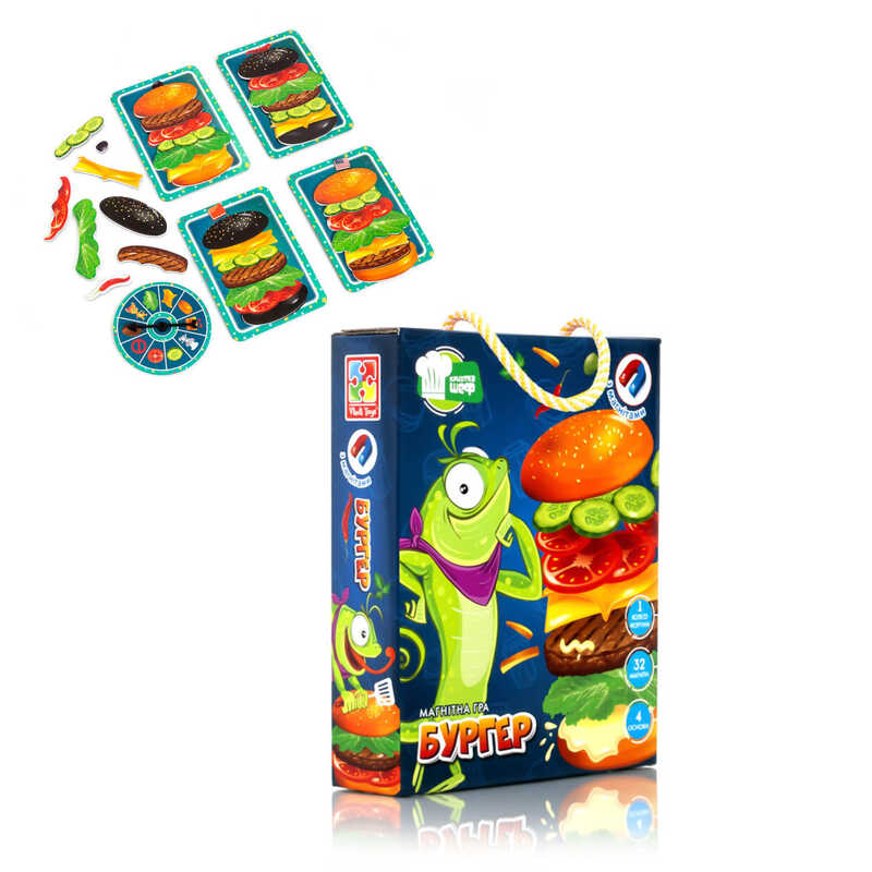 гр Магнітна гра "Бургер" VT2310-06 (12) "Vladi Toys"