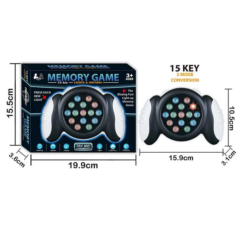 Логічна меморі гра 903 H (144/2) 15 кнопок, підсвічування, звук, 2 режими, в коробці