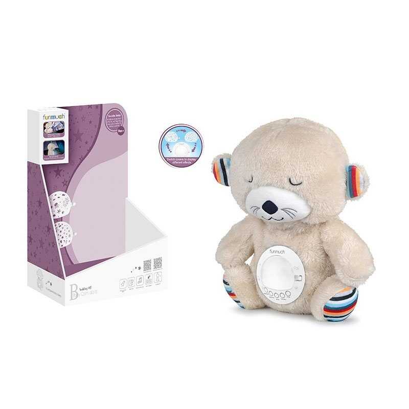 Нічник FM 666-73 (24) “Видра”, сплюшка, дихає, проєктор, 3 накладки, підсвічування, мелодія, звуки, в коробці