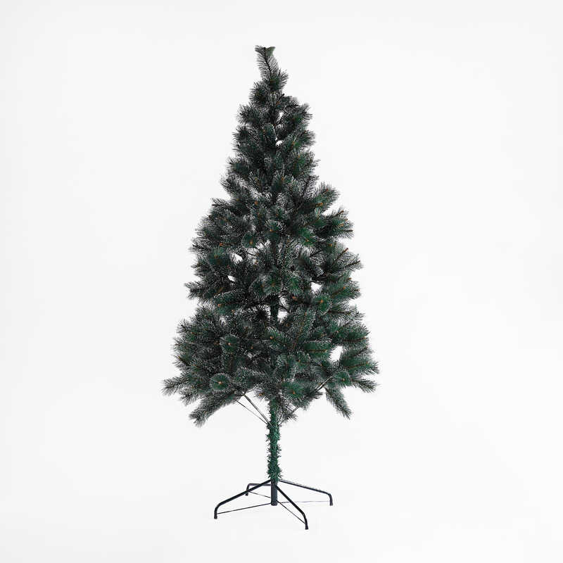 Ялинка штучна C 64105 (1) висота - 210 см, розбірна, прикрашена глітером, в коробці