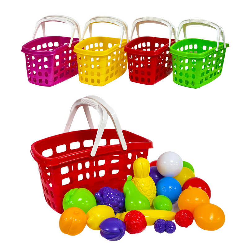 гр Кошик з ручкою, з фруктами+кульки 010/10 (10) "Bamsic"