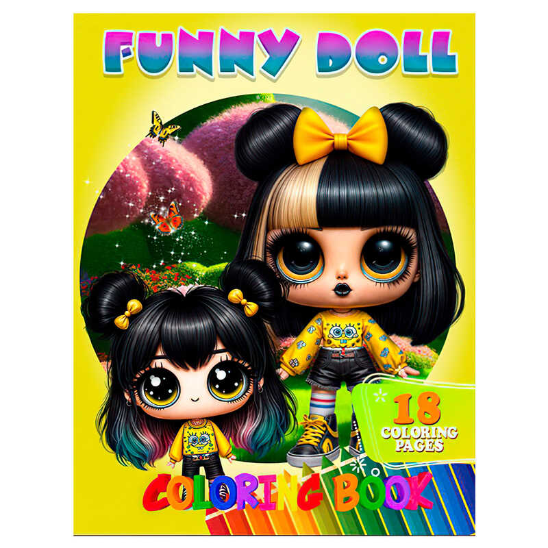 гр Розмальовка 18 кольорових малюнків "Funny Doll" 9789655322873 (50) "Jumbi"