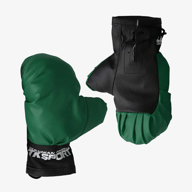 гр Боксерські рукавички Б-96657 колір зелені, 6 унцій (1) "TK Sport", у пакеті