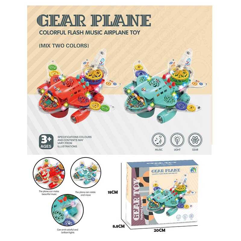 Літак 22131 (72/2) 2 кольори, колесо вільного руху, підсвічування, звук, в коробці