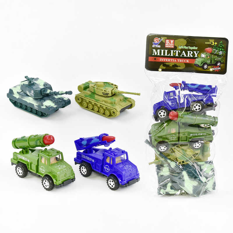 Набір військової техніки 8624 (72/2) 4 штуки в пакеті