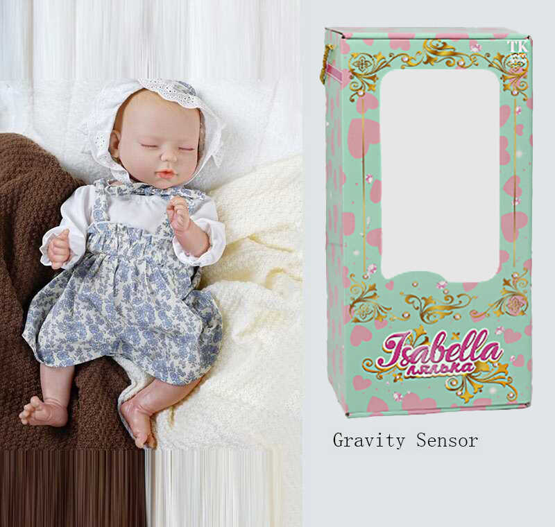 Пупс QM 24020 (12) "TK Group", функціональний, датчик руху, звуки: сміх, плач, засинає, висота: 42 см, гумовий, пустушка, пляшечка, памперс, капелюшок, в коробці