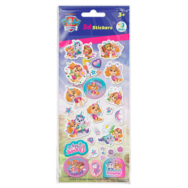 гр Набір 3D-наліпок "Paw Patrol. Щенята-Єдиноріжки" 200673 (96) "DoDo"