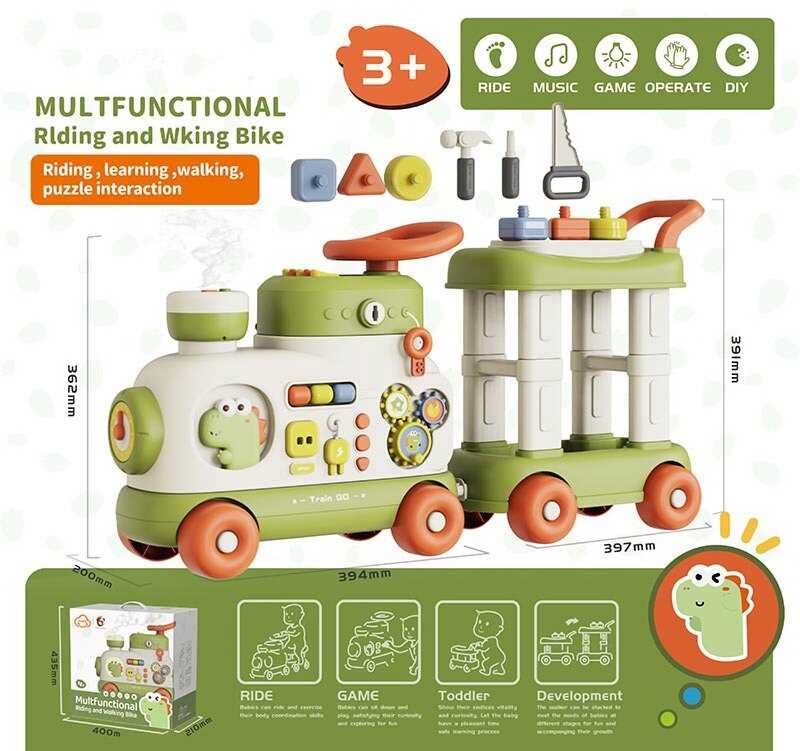 Ходунки-каталка T 921 A+ (4) піаніно з режимами гучності, звук, підсвітка, сортер, рухомі елементи, парогенерація, інструменти, в коробці