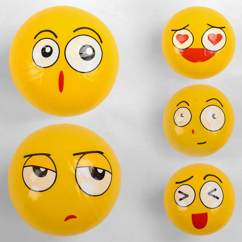 М'яч гумовий C 44678 (500) 5 видів, діаметр 20 см, вага 60 грам, ВИДАЄТЬСЯ ТІЛЬКИ МІКС ВИДІВ