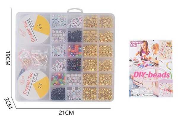 Набір бісеру H 26-14 (120/2) ліска, фурнітура, ножиці, в боксі